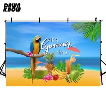 

DAWNKNOW It's Summer Day Photography Background For Party Parrot Photo Shoot Backdrops For Children Photo Studio G432