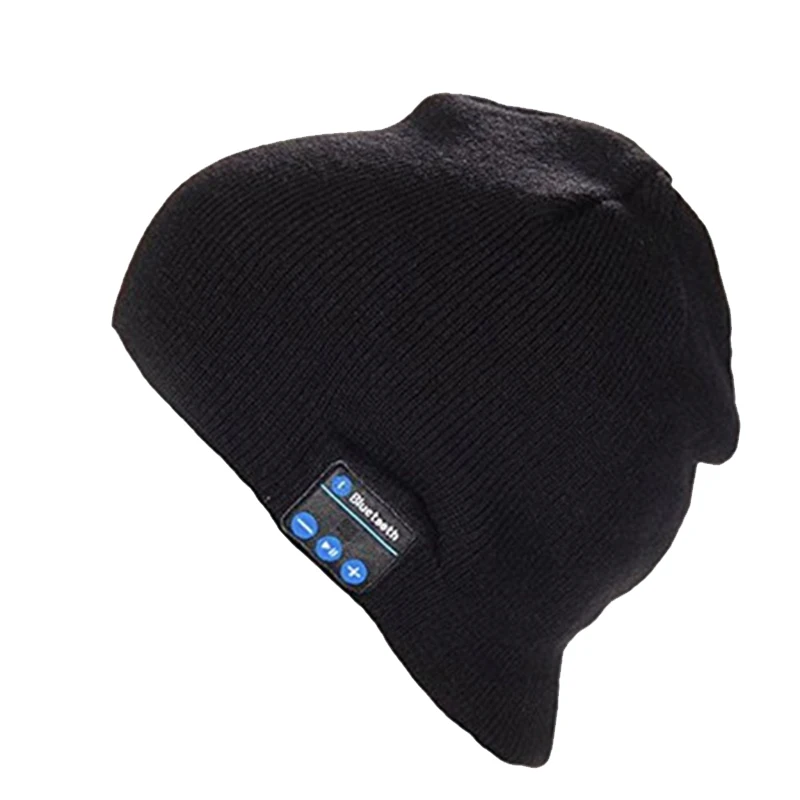 Для женщин мужчин беспроводной Smart Bluetooth вязаная Talking Beanie кепки повседневное зима унисекс музыка наушники теплые шапочки шапки CP0322