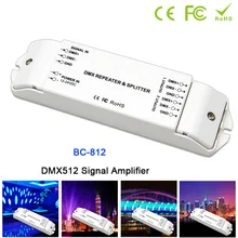 BC-812 DMX512 Signal power repeater DMX Power amplifier 1 to 2 channel output DMX power splitter DMX led controller,DC12V -24V
