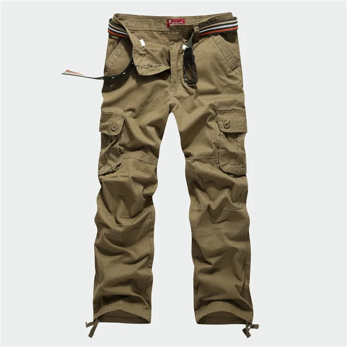 Bolubao, мужские брюки карго, брендовые, новые, качественные, хлопковые, повседневные, одноцветные, мужские, военные брюки, много карманов, мужские тактические брюки - Цвет: Army Yellow