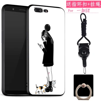 

2PCS Soft Case For Oneplus 5T Case 6.1" Silicone Coque For Oneplus5T Cover For One plus 5T Phone Case Cartoon Cute