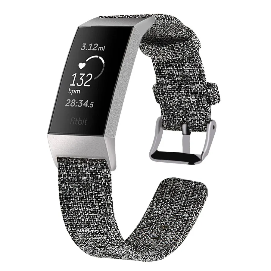 

Fashion Canvas Watch Band Strap for Fitbit Charge 4 Bracelet Wristband Replacement Watchband for Fitbit Charge 3 Accessories