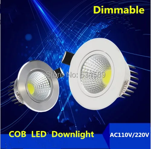 PROD 32278417929 DHL50pcs/lot NEW 6W led cob downlight dimmable led led
lights AC110 / 220V Warm / Cool White Free Shipping