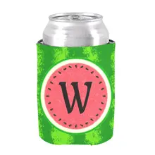 Яркий цвет, арбузный ломтик, Летние фрукты с полоской, монограмма, может охладитель, держатели, подгонянные Свадебные держатели для пива
