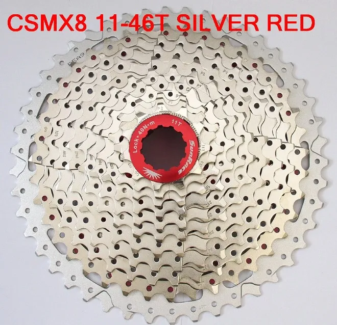Sunracing CSMS8 CSMX8 11 скоростной горный велосипед MTB Кассетный Маховик 11-40T 11-42T 11-46T 11-50T 10-42T - Цвет: X8 11-46T silver red