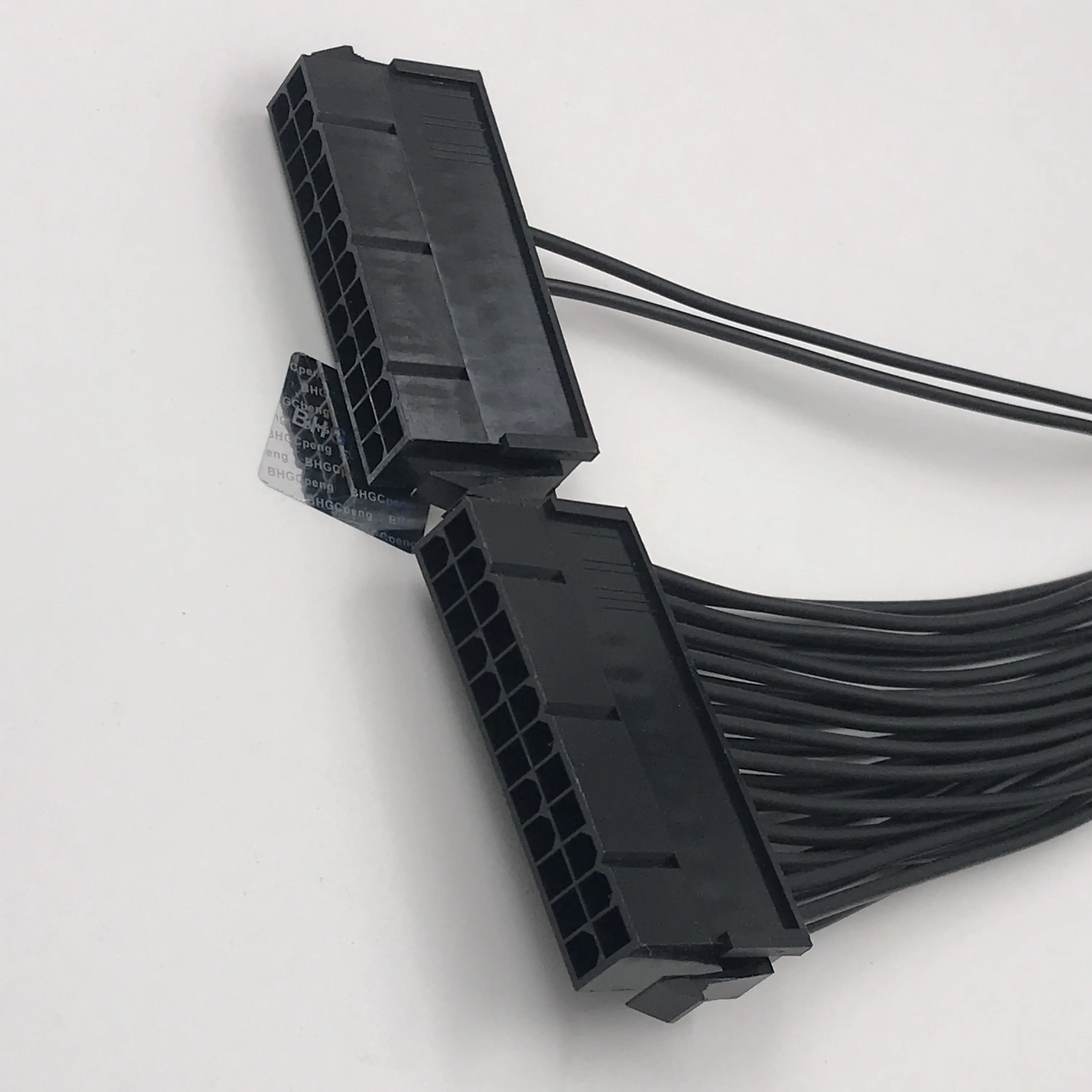 24Pin Mining Cable Power Supply Cable 24Pin Extension Cable Male to Female PSU Power Sata Extension For Riser Miner Black 30cm