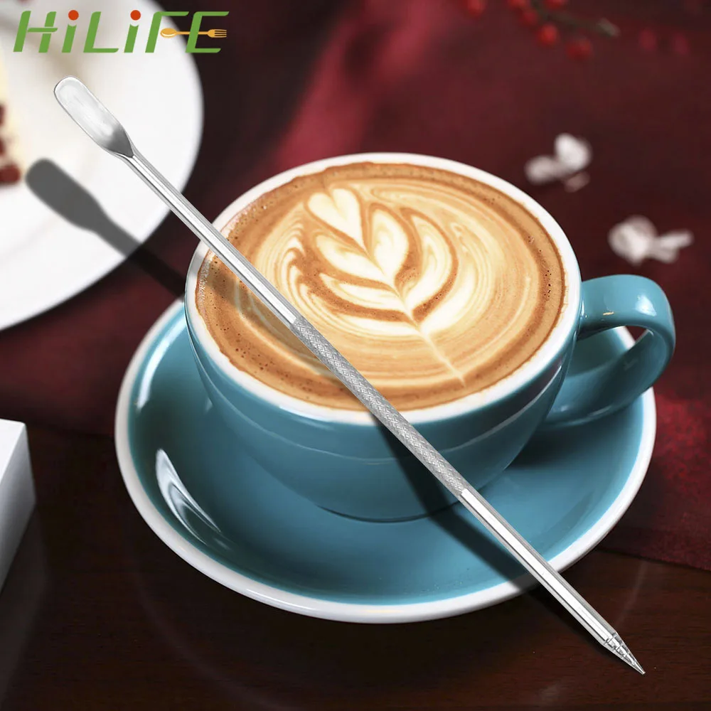 

HILIFE Coffee Carving Needle 1PC Pull Flower Pin Holder Coffee Tool Stainless Steel