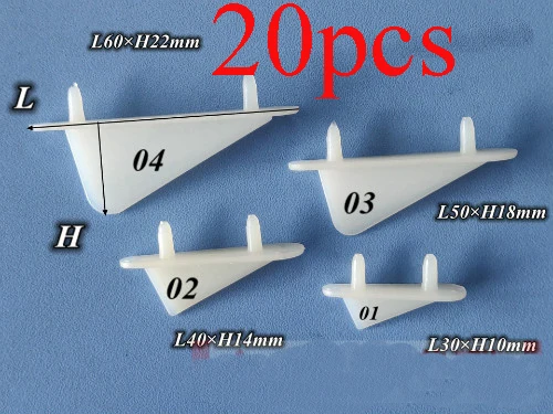 

20PCS Nylon Wing Guard Angle Anti-friction/damage Wingtip Protector Airplane Helper White Black for RC Aircraft Fixed Wing