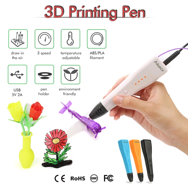 Cheap Aibecy 3D Printing Pen with Pen Holder work with ABS PLA Filament for Kids Art Craft Drawing DIY Gift Cheap Aibecy 3D Printing Pen with Pen Holder work with ABS PLA Filament for Kids Art Craft Drawing DIY Gift