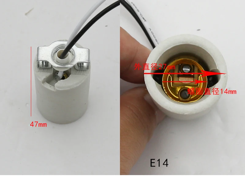 2pcs E27 керамическая крышка лампы винт E40 держатель лампы керамика и фарфор E14 основы для потолочной лампы модернизации