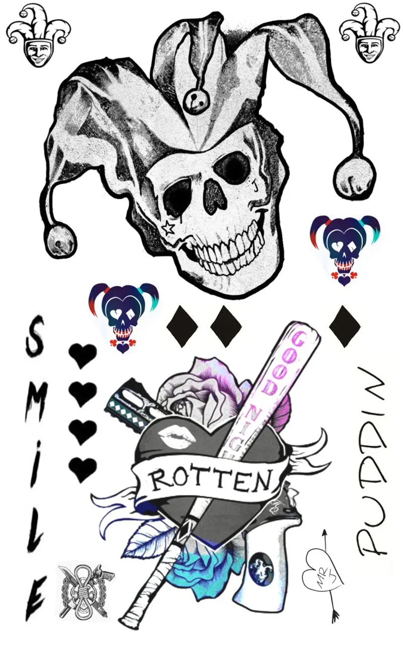 Тату харли квинн эскизы на руку мужские