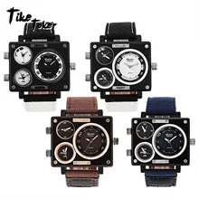 Тике Toker, Для мужчин кварцевые спортивные часы модный топ бренд кожаный ремешок Творческий Водонепроницаемый Наручные часы человек часы Relogio Masculin