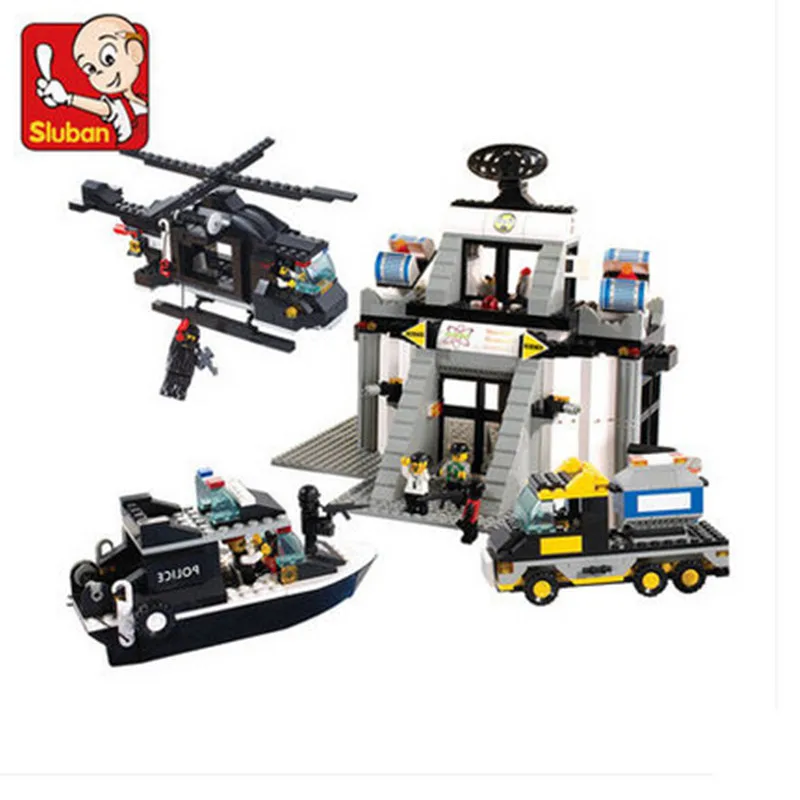 

Sluban 876pcs Building Blocks Riot Police Series DIY Science & Technology Center Educational Toys For Children