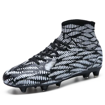 

Football Boots High Ankle Sport Turf Indoor Black Men Soccer Shoes Kids Cleats Training Sneakers Size 35-44 Dropshipping