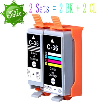 

4pcs PGI-35 CLI-36 PGI35 CLI36 Ink Cartridges compatible for Canon PIXMA IP100B IP100 IP100 with battery mini 260