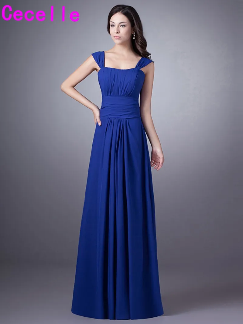 Aliexpress.com : Buy Royal Blue Long Beach Chiffon Bridesmaid Dresses ...
