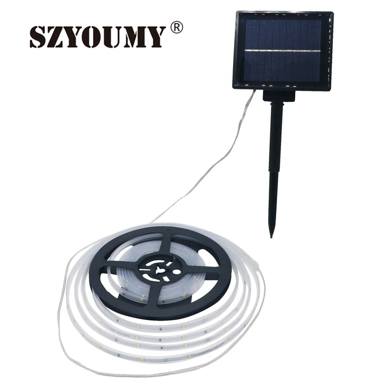 

SZYOUMY 5M LED Strip SMD2835 100Leds Waterproof Indoor Outdoor Decoration Fairy Light Solar Powered S Xmas,Party,Garden