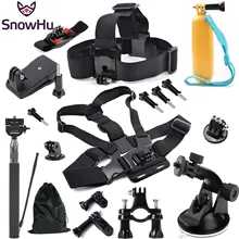 SnowHu For go pro Accessories Head chest strap bracelet Monopod with Mount Adapter for GoPro Hero