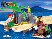 314 ENLIGHTEN Pirate Series Pirate Ship GEM TRANSFER Model Building Blocks Action Figure Toys For Children