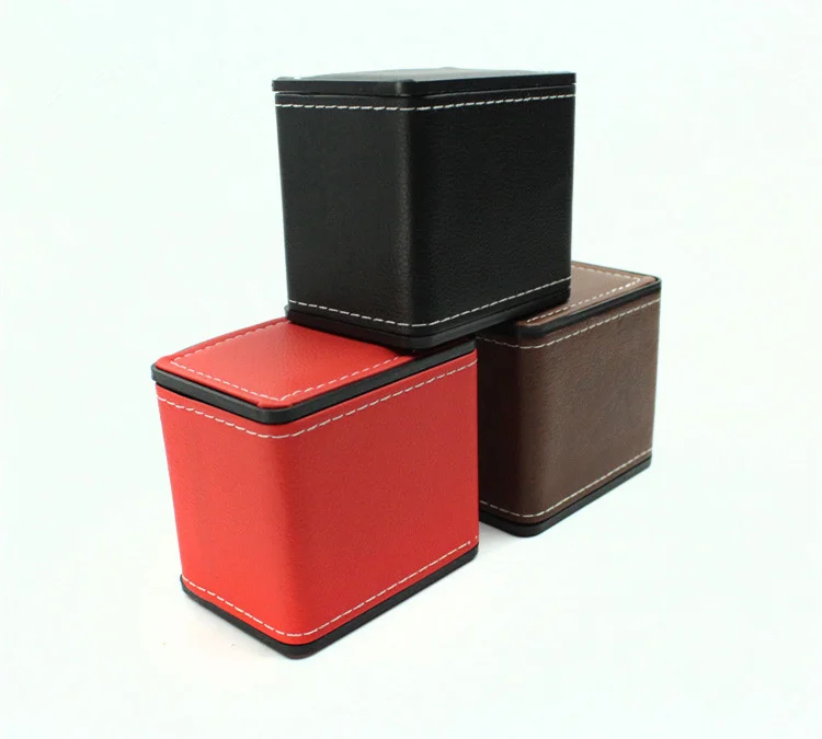 

Top Brown Leather Watch Box Fashion Brown Watch Storage Boxes Brand Bracelet Packaging Box Watch Gift Box A061