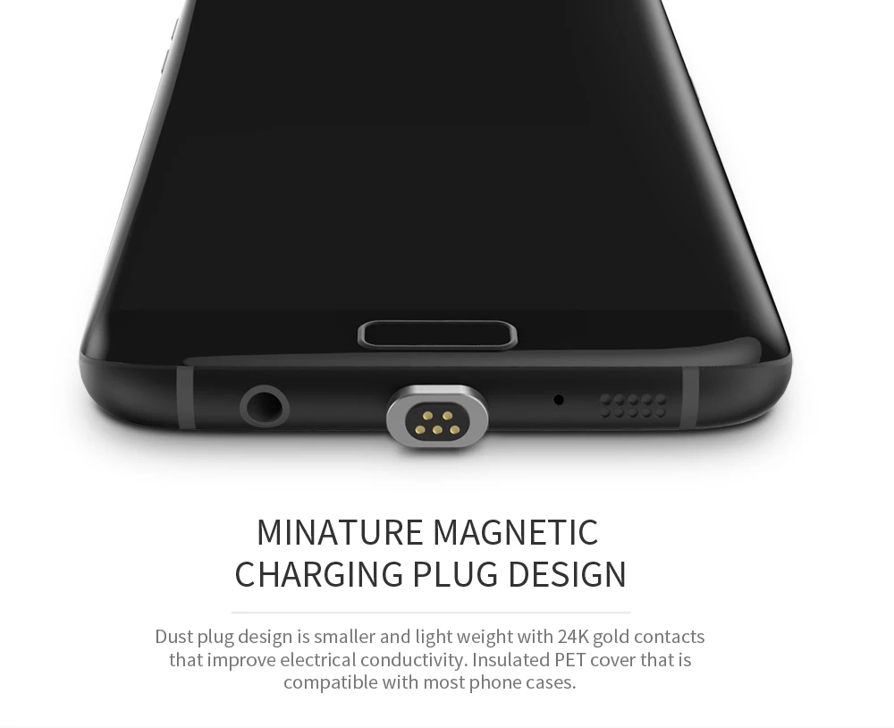 WSKEN Mini2 USB Магнитный зарядный кабель Быстрая зарядка Micro usb type C кабель для samsung Galaxy S9 S8 Note8 S7 S6 huawei Xiaomi 1 м