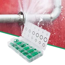 Горячая Многофункциональный инструмент Зеленая резиновая сортировочная шайба уплотнительное кольцо комплект с пластиковой коробкой