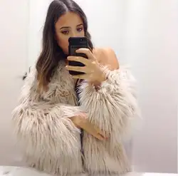 2018 новые белые пальто из искусственного меха и куртки для женщин с длинным рукавом модные элегантные женские осенние зимние пиджаки fuffly