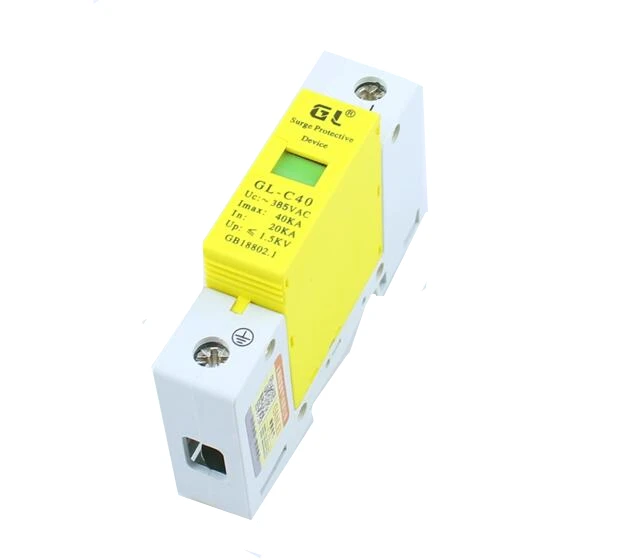 

1P 20KA~40KA D ~385VAC Lightning Surge Protectors Protective Device