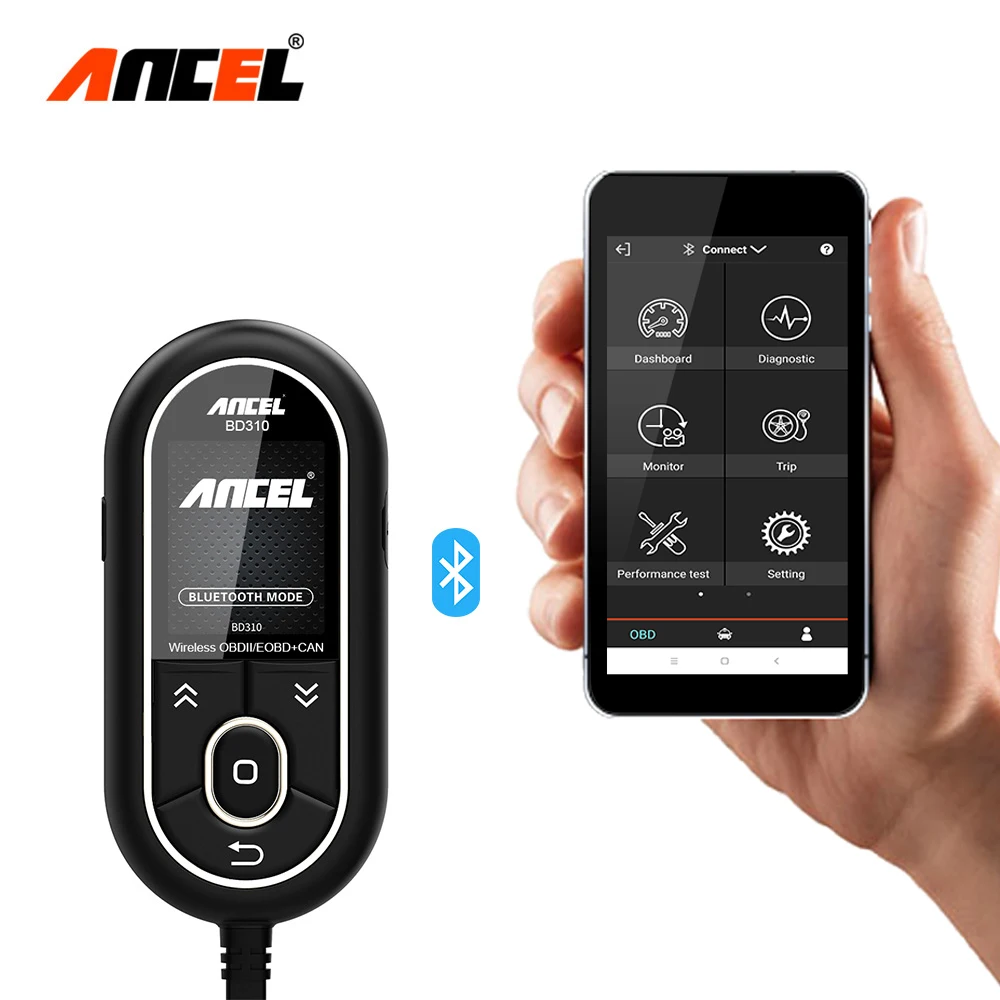 

Ancel BD310 3 In 1 OBD2 Scanner Bluetooth Automotive Scanner Digital Speed Meter Better than AD310+A202+EML327 Car HUD Display