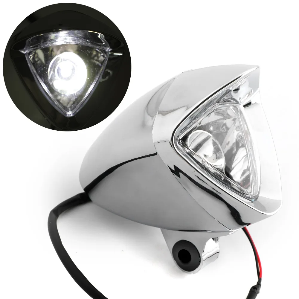 

Areyourshop Motorcycle 3-3/4" Triangle Headlight Fog Light For Harley Custom Chopper Bobber Motorcycle Accessories light