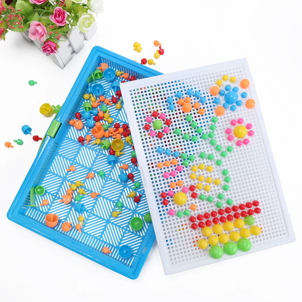 Kinder Kinder Puzzle Peg Board Mit 296 Pegs Lernspielzeug Kreative Geschenke 