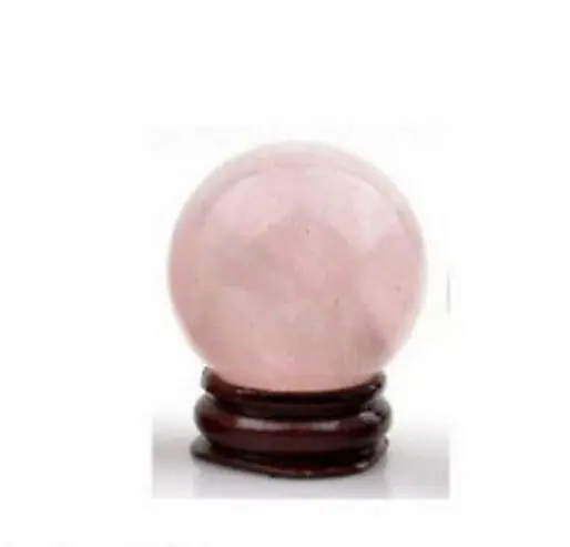 WBY 6680151+++38MM 100% NATURAL ROSE QUARTZ STONE PINK CRYSTAL BALL HEALING+STAND | Дом и сад