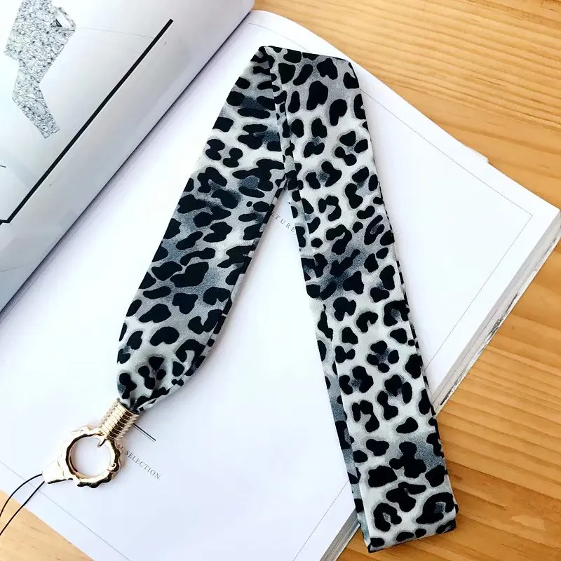 Mobile phone with cartoon cute leopard zebra pattern lanyard neckband key ID card S for Huawei USB badge holder DIY lanyard - Цвет: 4