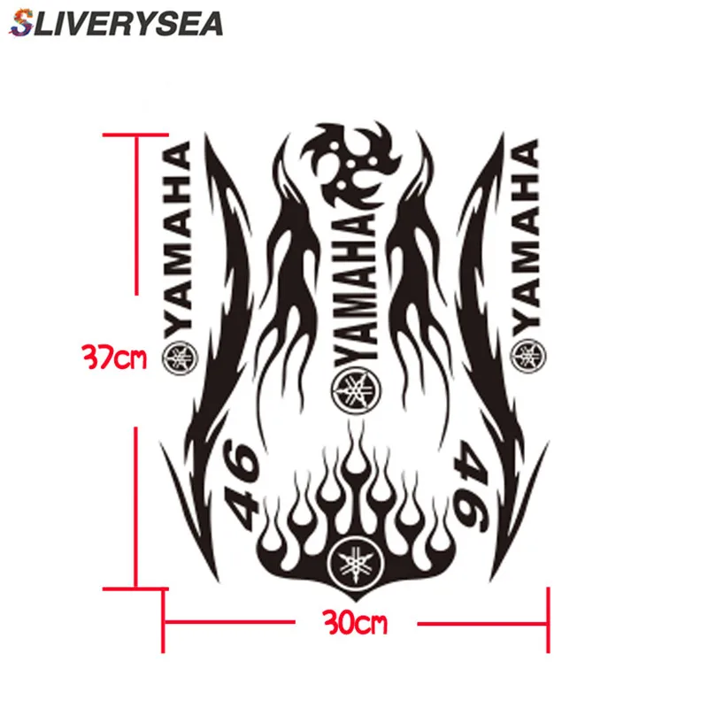 Buy SLIVERYSEA 37*30cm for Yamaha Logo JDM Reflective Sticker Motorcycle Body