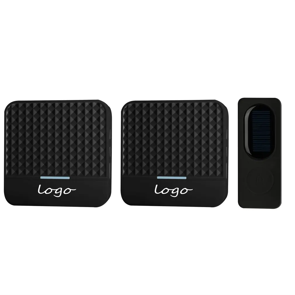 Waterproof Solar Powered Wireless Doorbell Alert System 300M Range 52 Chimes Electric Doorbell with LED Light