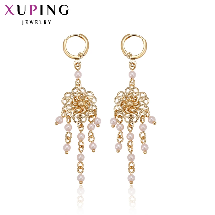 

Xuping Fashion Earring Quality Jewelry for Women Shiny Long Drop Earring Ladies Wedding Jewelry Beautiful Design 29558