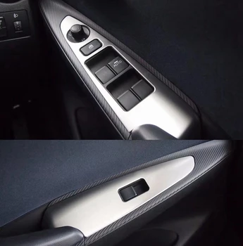 

For Mazda 2 Demio 2015 2016 Interior ABS Matte Window Lift Button Switch Armrest Cover Trims For Right-handed Driving 4pcs