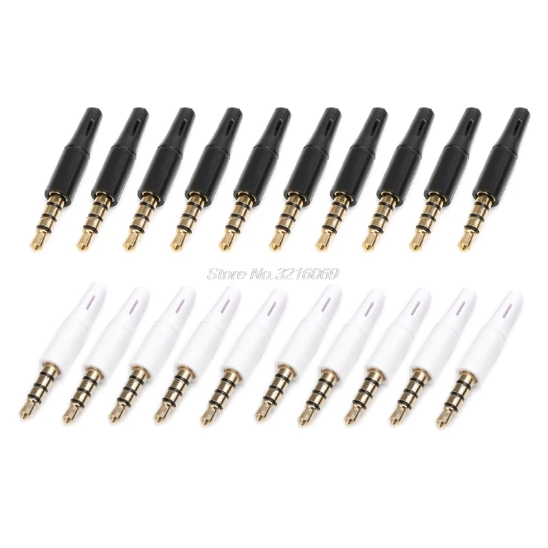 10pcs New 3.5mm Stereo Headset Plug Jack Outlet 2.5mm 4 Pole 3.5 Audio