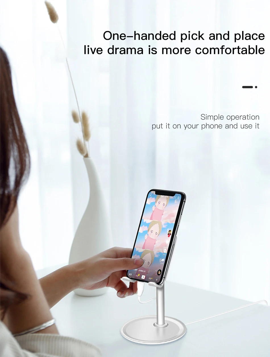 !ACCEZZ Flexible Phone Holder Metal For Iphone X XS Xiaomi Redmi Note 7 Samsung Desk Stand Tablet For ipad mini Support Bracket (7)