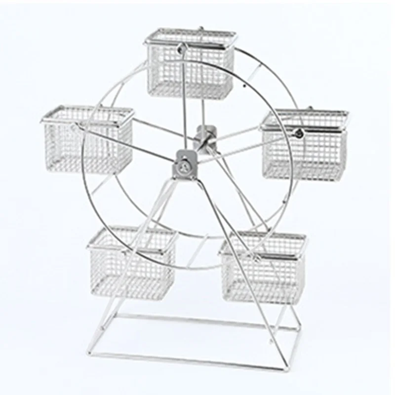 Колесо обозрения, полка для еды из нержавеющей стали, полка для еды, винтажная рамка, вечерние, вращающиеся, для выпечки, кексов, держатель, принадлежности для ресторанов