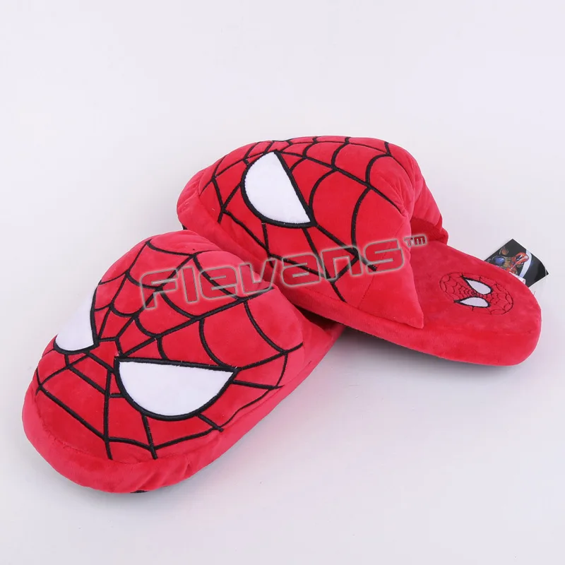 Супергерой Бэтмен Супермен Дэдпул Человек-паук плюшевая обувь игрушки домашние зимние тапочки для детей женские и мужские