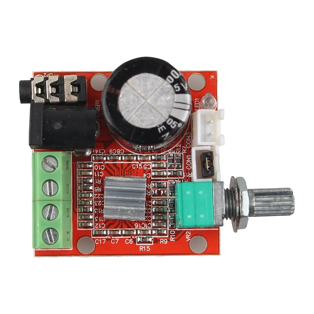 ShenzhenMaker 12В мини Hi Fi PAM8610 аудио стерео усилитель плата 2X10W двухканальный D Класс