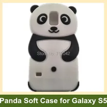 Прекрасный 3D животный принт панда Мягкий силиконовый чехол для samsung Galaxy S V S5 i9600 10 шт./лот