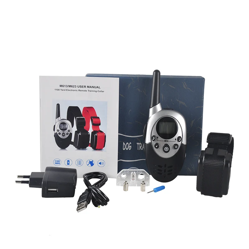 

Newest Dog Trainer 1000 Yards Waterproof Rechargeable LCD Electronic Shock Remote Dog Training Collar Remote Pet Training Tool