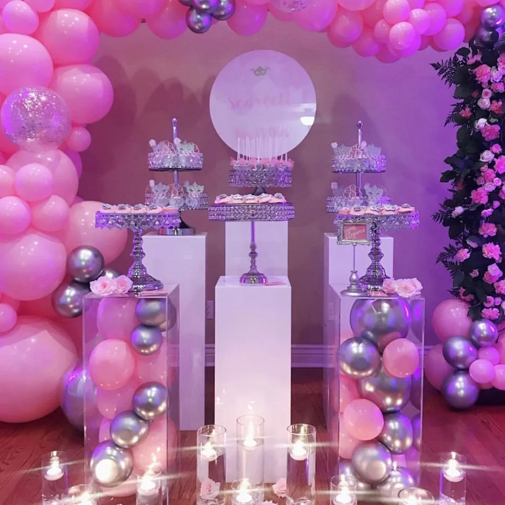 

Acrylic White Clear Square Plinth Wedding Decoration Party & Holiday DIY Decorations