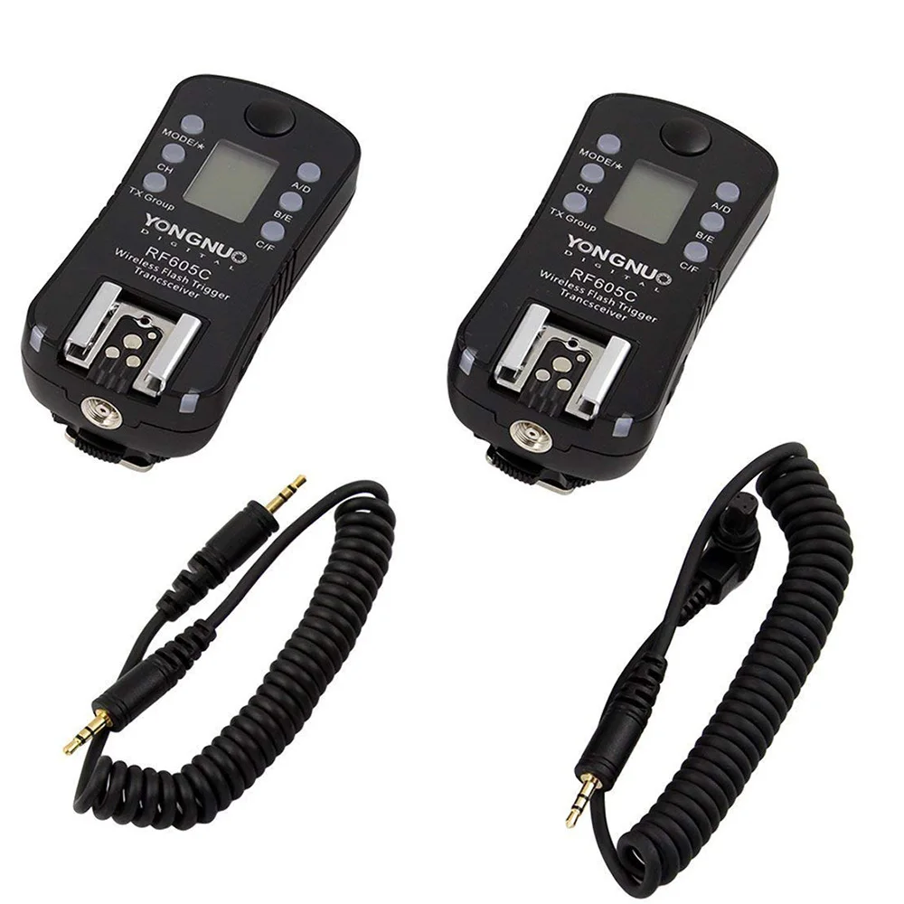 16-канальный беспроводной триггер вспышки Yongnuo RF605C RF605 C N RF605N Беспроводной триггер для вспышки с ЖК-дисплей 603 Обновление версии для цифровой зеркальной камеры Canon NIKON камеры 60D