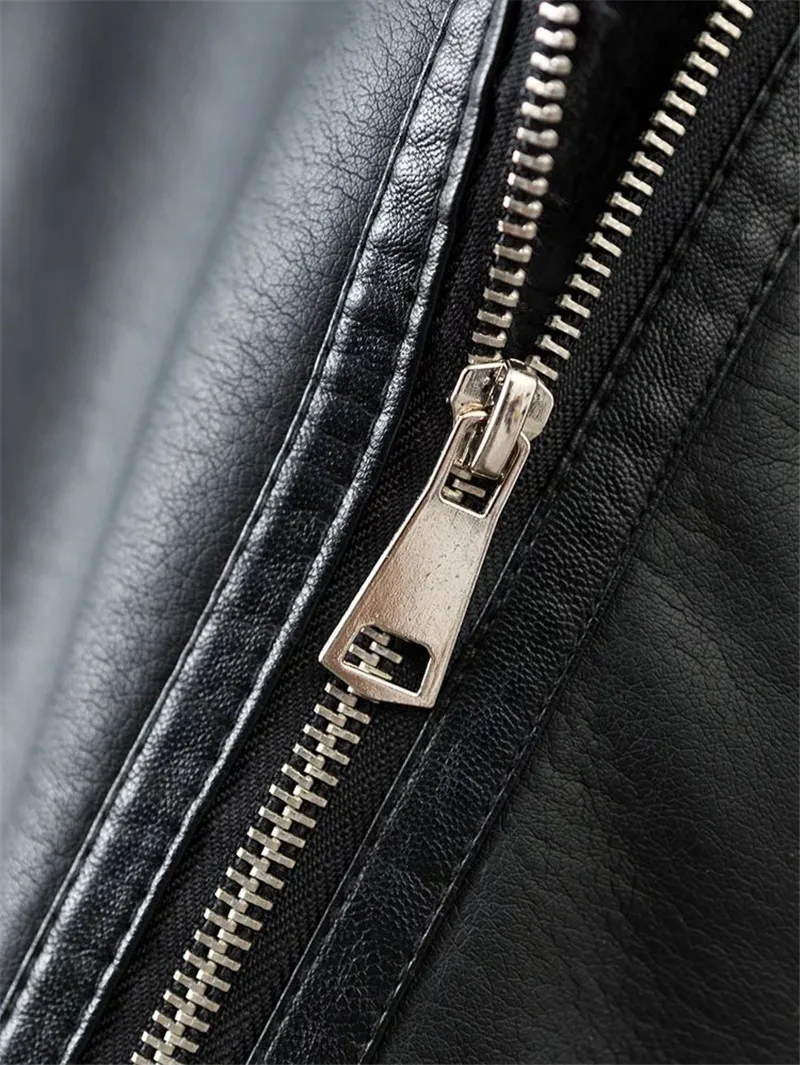 Черные, красные женские пальто из искусственной кожи и берберской замши ...