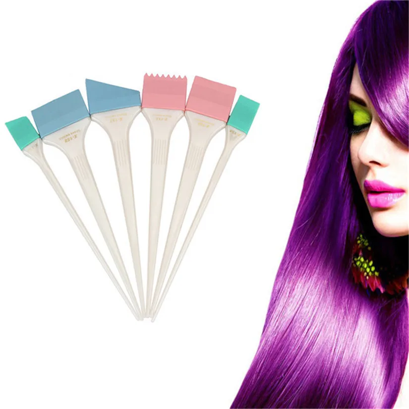 Buy 6 Pcs Large Hair Dye Colour Brushes Scraping plates Hairdresser Salon Brush