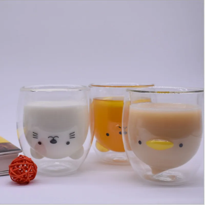 

Double Isolation Coffee Mugs Drink 3 Creative Gift Style Double Glass Wall of Tea Glass Red Wine Glass Milk Glasses