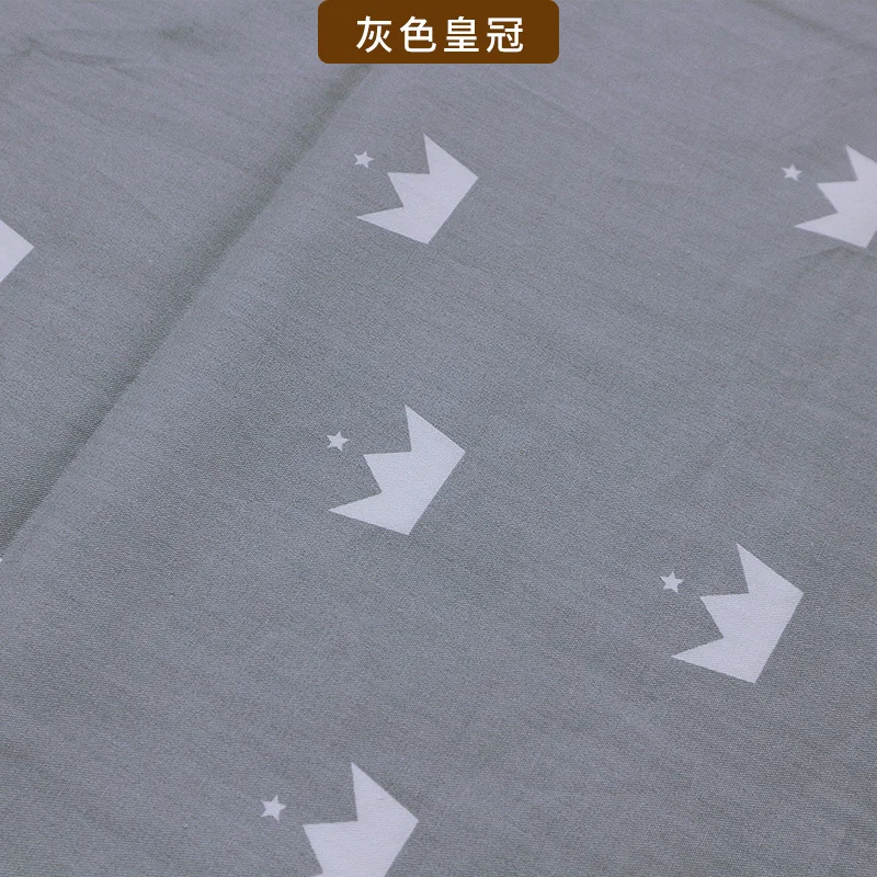 Q 160CM*50CM baby newborn cotton cloth cartoon crown pig fabric for DIY kids nursey bedding quilting baby apparel handwork fabric - Цвет: Q